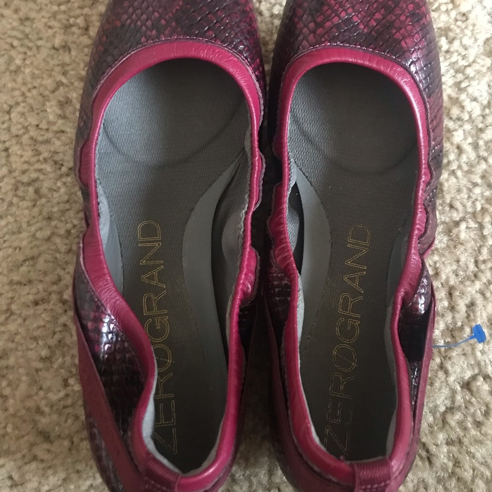 Cole Haan Women’s ZeroGrand Purple Ballet Flats Shoes Slip On Footwear